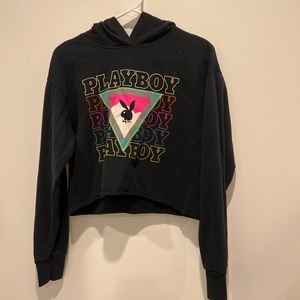 Playboy crop hoodie. Size XS